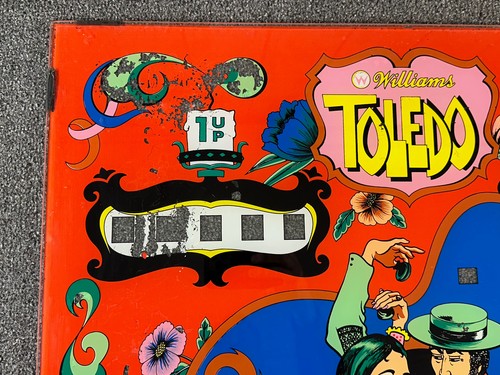 Máquina de pinball Williams Toledo juego vidrio posterior ORIGINAL - Imagen 3 de 11
