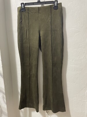 HALE BOB Corduroy Pants Wide legs, elastic waist Green Size M#10