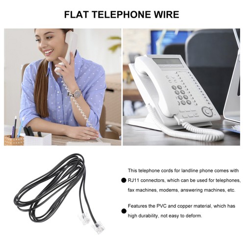 10 PCS Phone Line Cord RJ11 Connecting Wire Telephone Telephone Cord - Zdjęcie 2 z 12