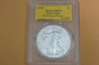 2018 SILVER EAGLE PCGS MS70 FIRST DAY of ISSUE GOLD Label