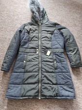 "authentic Casual Luxery F&f" Womens Puffer Overcoat, Longsleeves, Size 18,...