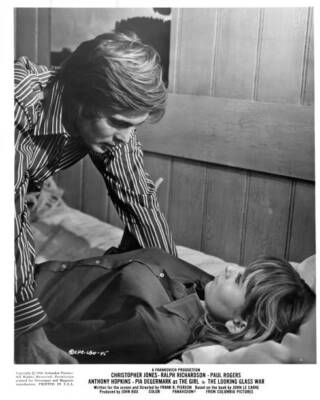 Christopher Jones lies on top of Pia Degermark in The Looking Glas- Old Photo