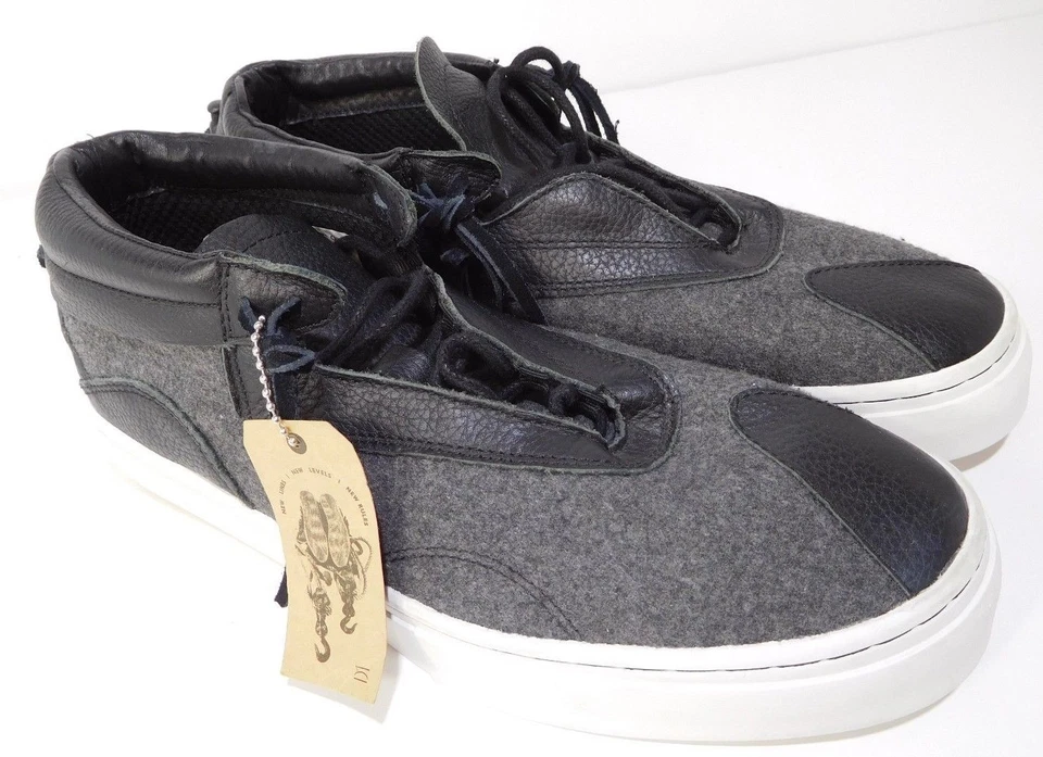 Zapatillas deportivas marca Clear Weather negras/grises, Everest, parte superior de cuero unisex M9, W10.5 Foto 3 de 4