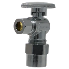 2 Pack XFITTING 1/2" CPVC x 3/8" OD Compression Angle Stop Valve, 1/4 Turn