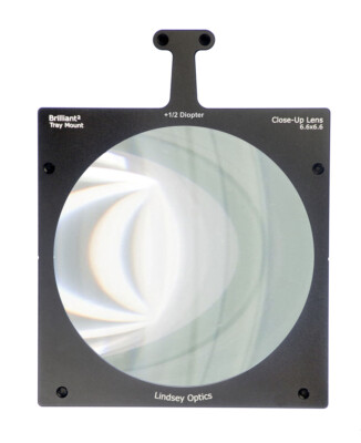 Lindsey Optics 6.6 x 6.6'' Diopter +1/2 Brilliant Tray Mount Close-Up Lens Filter