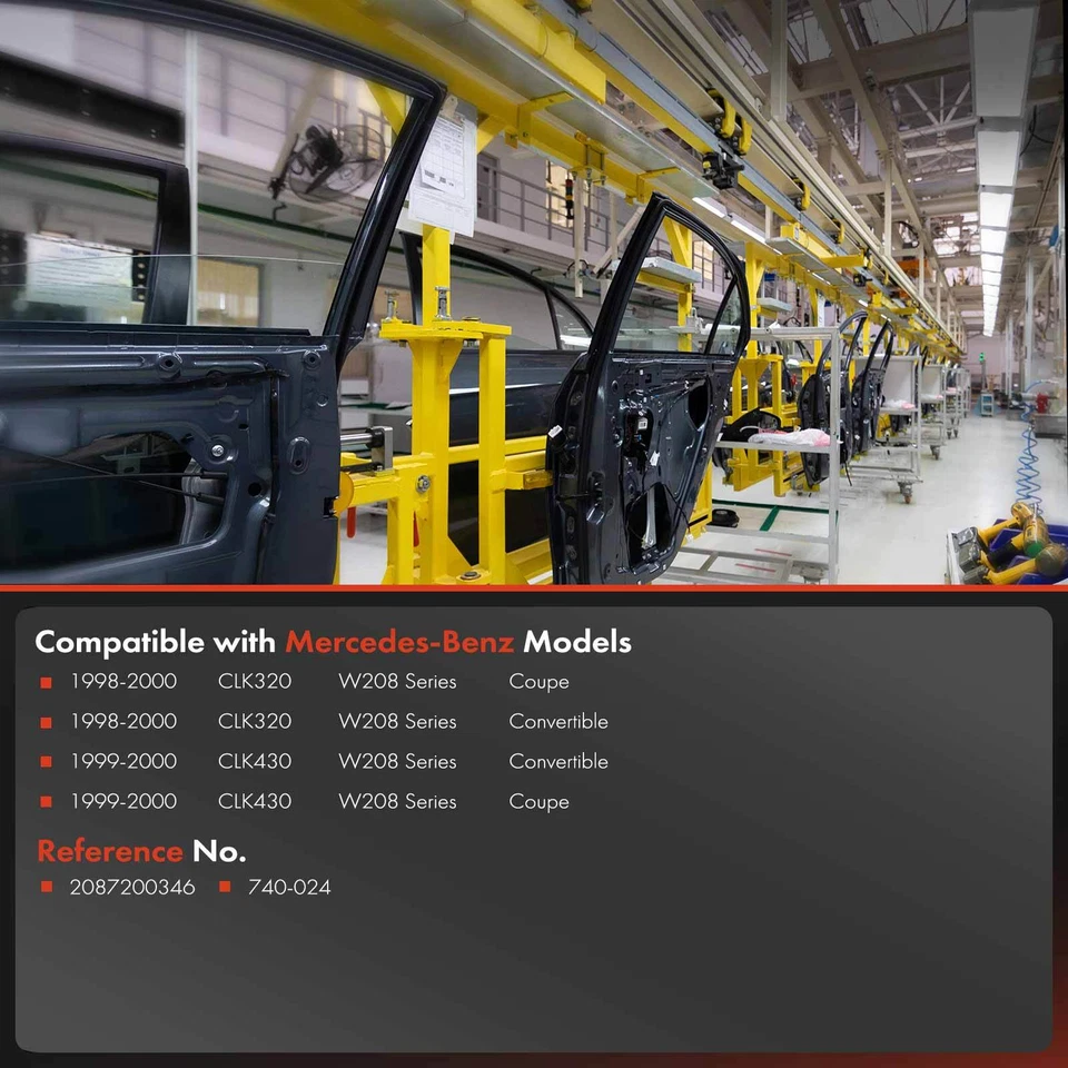 Regulador de ventana sin motor delantero izquierdo mercedes-benz w208 clk320 clk430 98-00 Foto 3 de 4