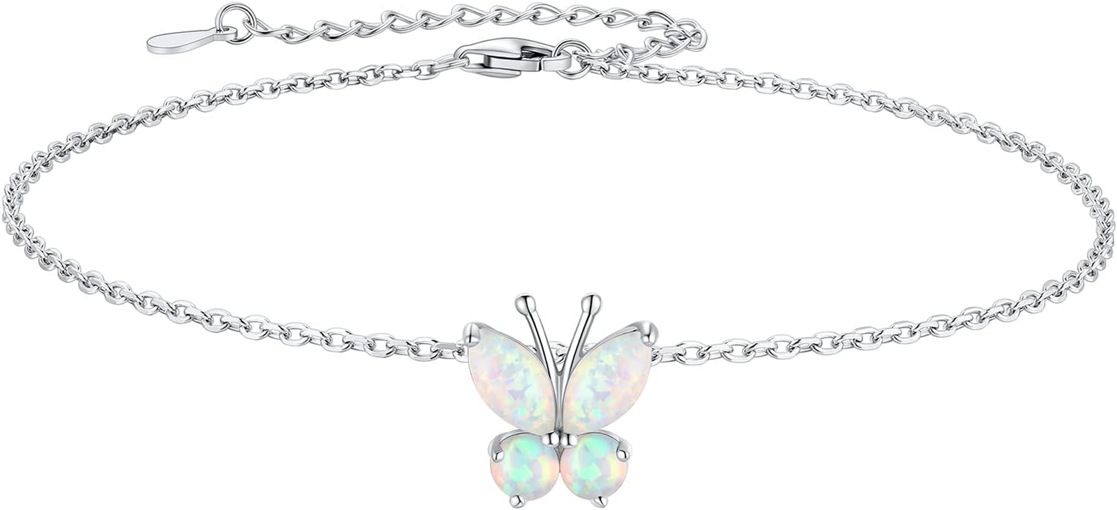 Silver Anklets for Women Cute Butterfly Jewelry 925 Sterling Silver Anklets Wate