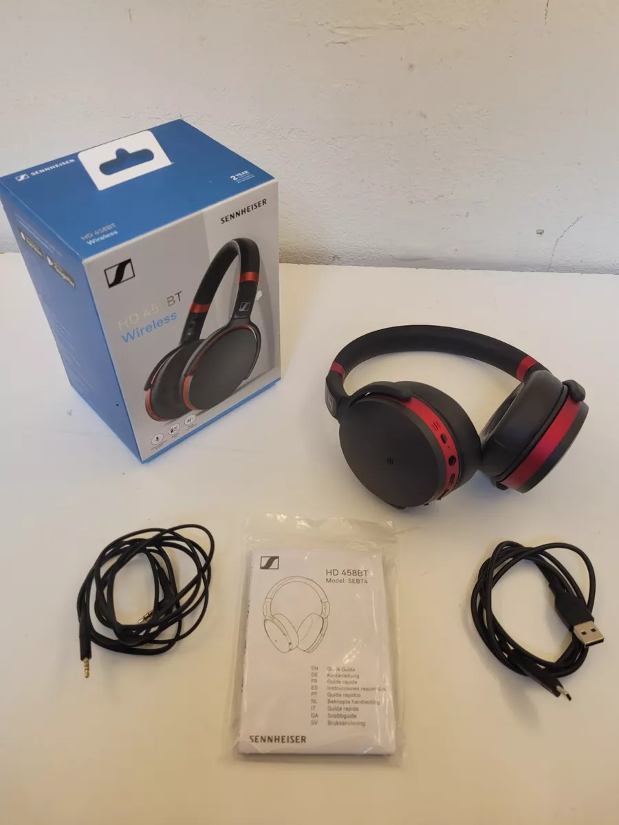 Sennheiser HD 458BT Over-Ear Wireless Headphones - Black/Red