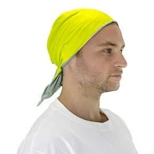 SAS Safety SA7302-02 ThermaSure Microfiber Cooling Triangle Cap - INVUE Yellow -