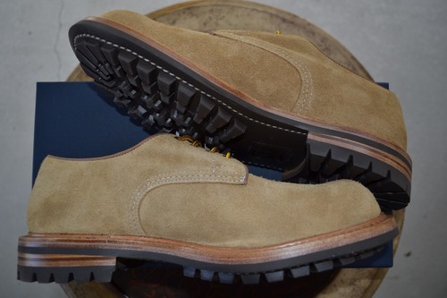Tricker's x Blue Owl Daniel Tramping Shoes Tan Hairy Suede Mens 8 UK 9 US - Picture 3 of 11