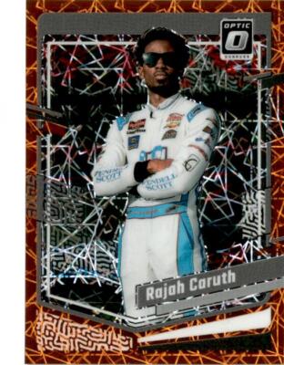 2024 Donruss #32 Rajah Caruth Optic Orange Velocity Prizm Alpha Prime Racing