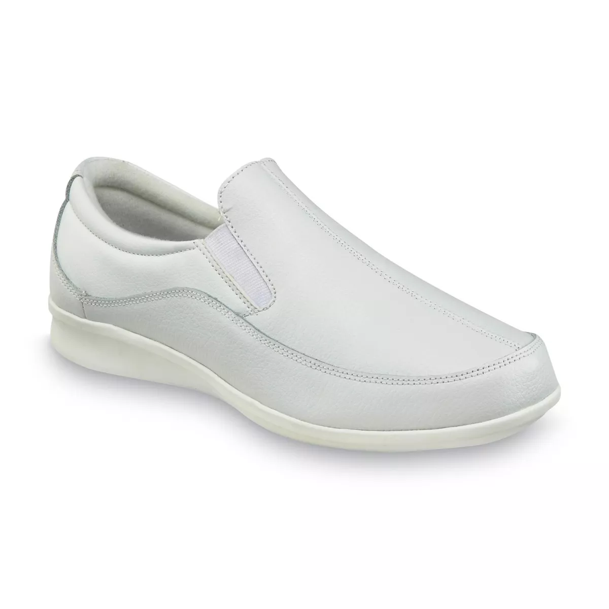 Cobbie Cuddlers Women s Hanson White Leather Slip On Casual Oxford Shoes Wide