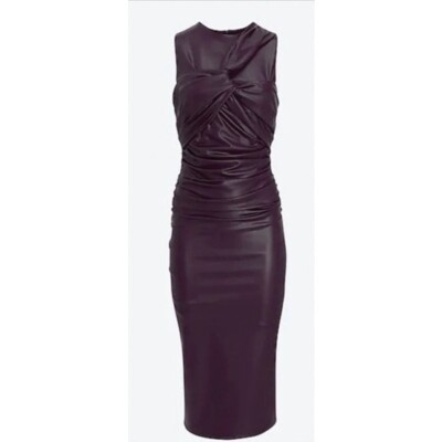 Express Body Contour Faux Leather Twist Front Midi Dress, Built-In Shapewear XXS | eBay Express Body Contour Faux Leather Twist Front Midi Dress, Built-In Shapewear XXS | eBay