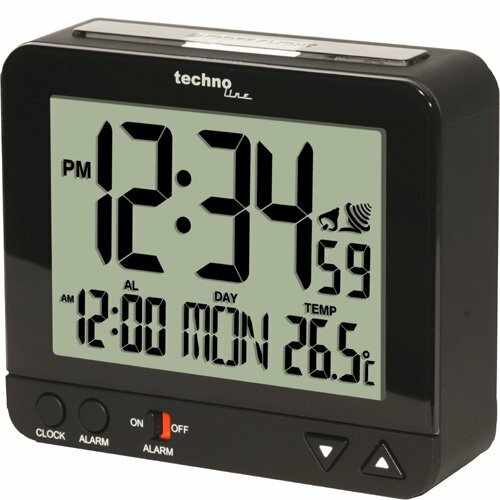 Technoline WT 195 Schwarz Orologio Radio, Plastica, Nero, 9.5 x 3.2 x 8 cm (k3g)