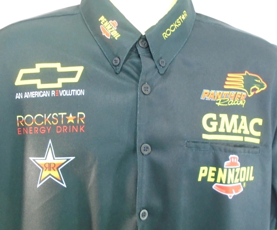 2005 Panther Racing Crew Shirt Tomas Enge Rockstar GMAC Pennzoil IndyCar Medium - Image 2 of 4