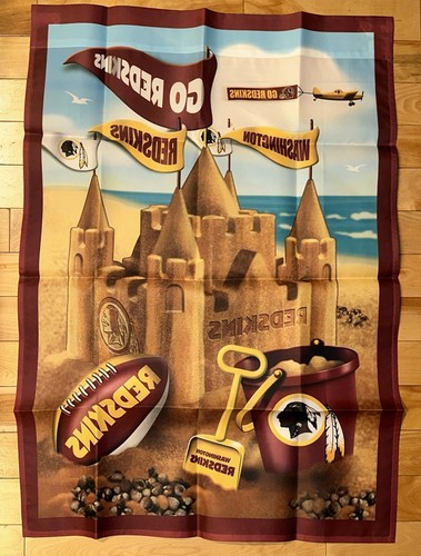 Vtg Washington Redskins NFL Licensed Sandcastle At The Beach Summer Flag. Jayden - Picture 5 of 6