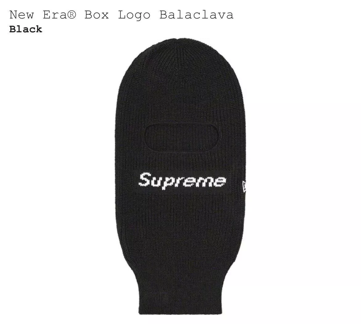 Supreme New Era Box Logo Balaclava Black