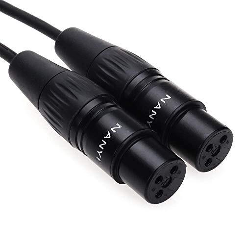 Microphone Cable XLR F to 2XLR F Patch Cord XLR Female to 2XLR Female Microph...-image