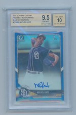 Michel Baez 2018 Bowman Chrome Blue Refractor Auto 62/150  BGS 9.5 /10 Rc