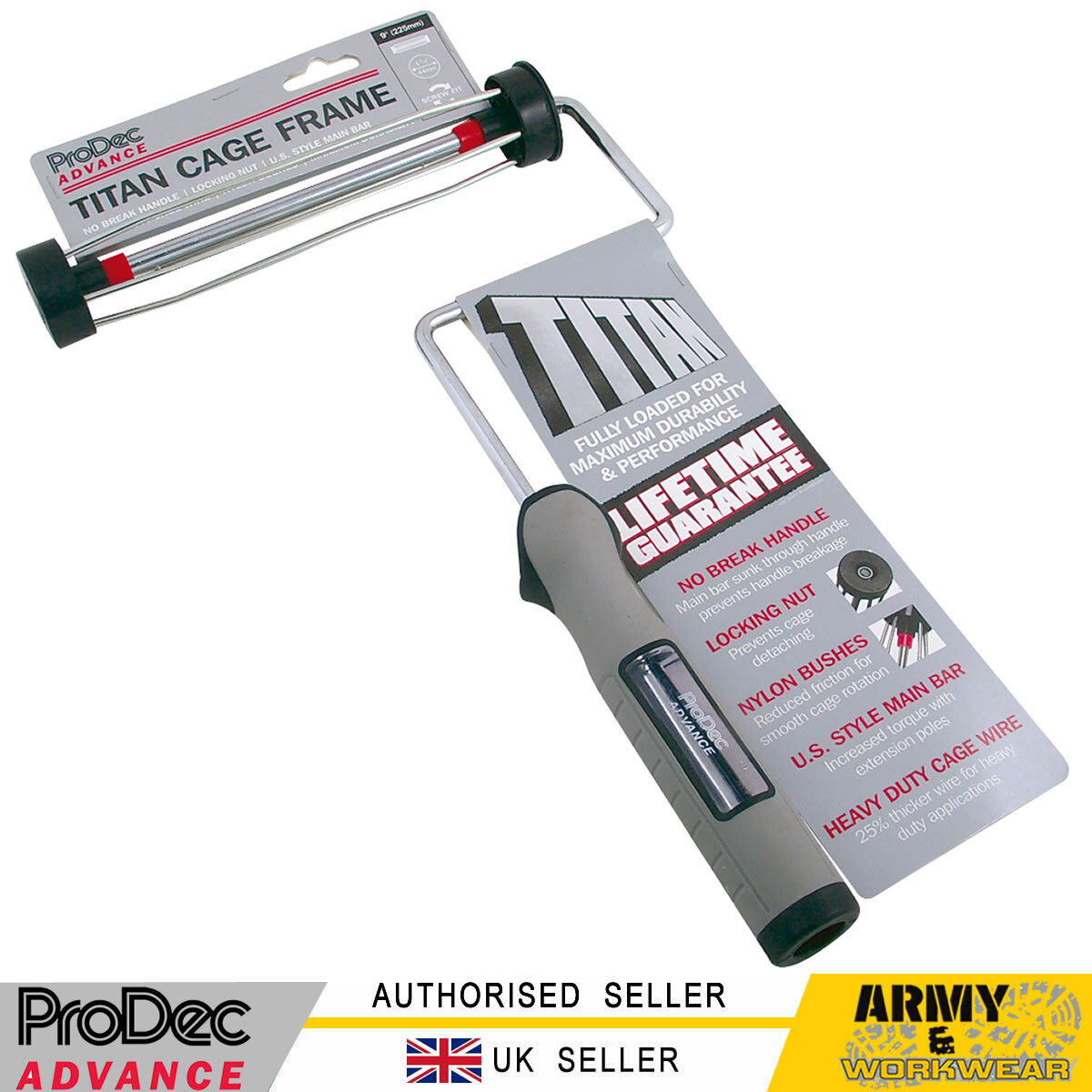 ProDec Advance Titan 22.9cm x 3.8cm No Rottura Roller Gabbia Telaio Resistente