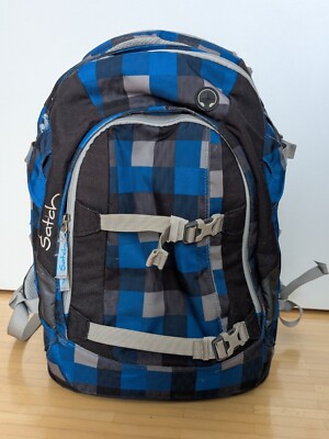 Satch Schulrucksack blau / schwarz Karos Modell 2013, Ranzen Rucksack Schule 