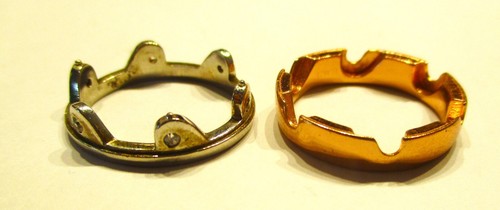 STERLINGSILBER ELANZA DESIGNER ZWEITEILIGER BANDRING MIT WEISSEN STEINEN GRÖSSE N