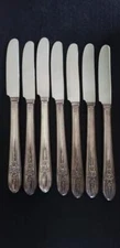 Wm Rogers Kinife Silverplate 8.25"L Set of Eight Vintage 