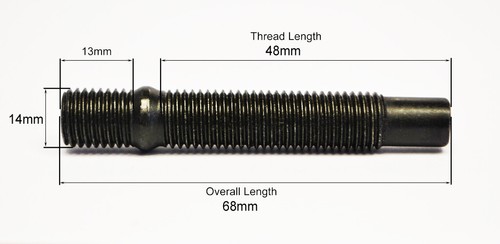 Kit de conversión de pernos M14 x 1,25 68 mm para BMW 2009- (Negro) - Imagen 2 de 4
