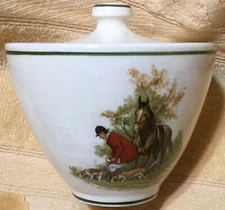  Fox Hunt Sugar or Jelly Pot Brixham Earthenware 