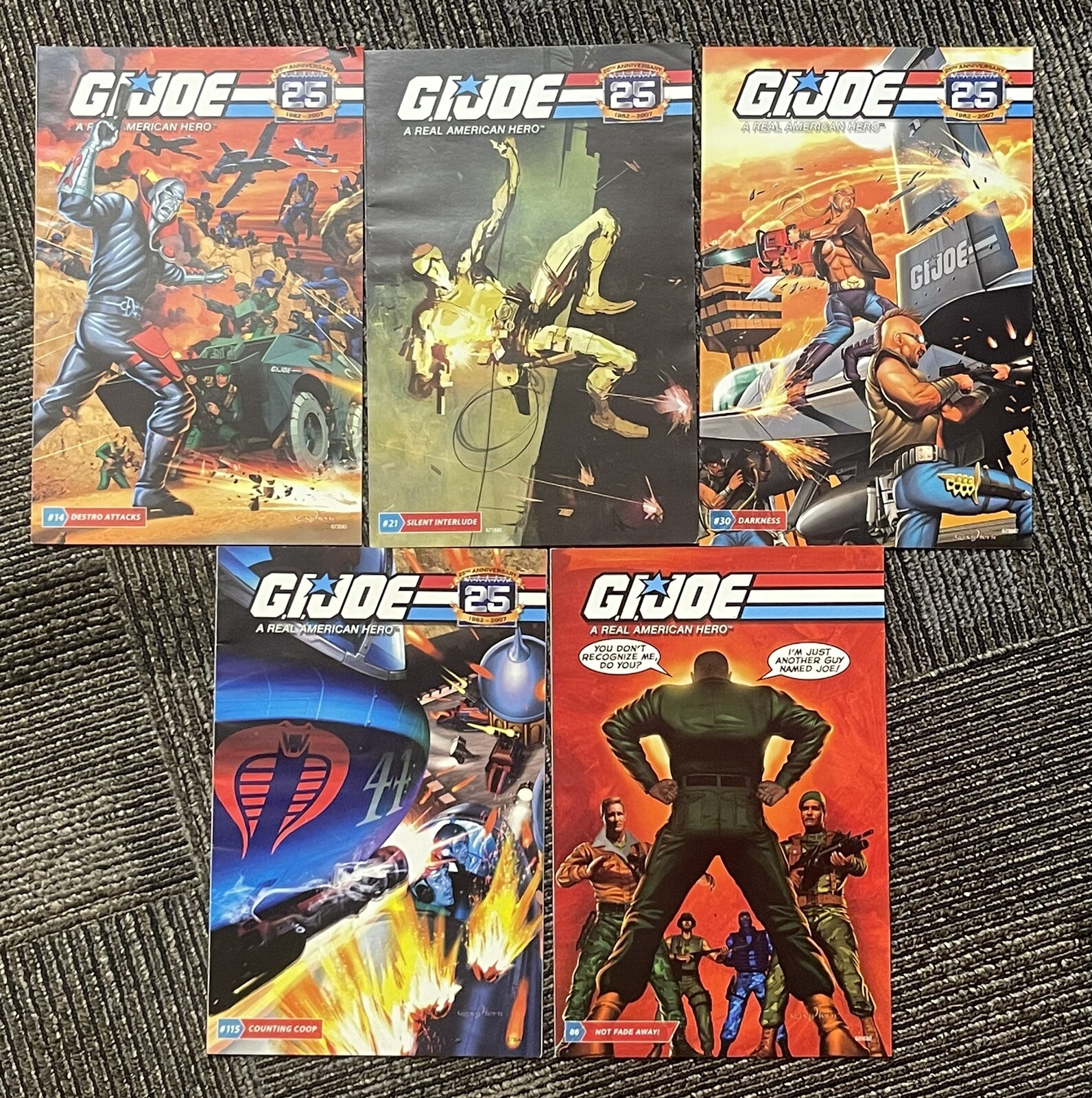 Lot of 5 G.I. Joe Comics From Toy Packs Reprinting Key issues 14,21,30 ...