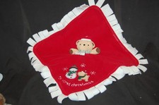 CARTER'S SECURITY BLANKET MY FIRST CHRISTMAS BEAR 18" PLUSH STUFFED ANIMAL