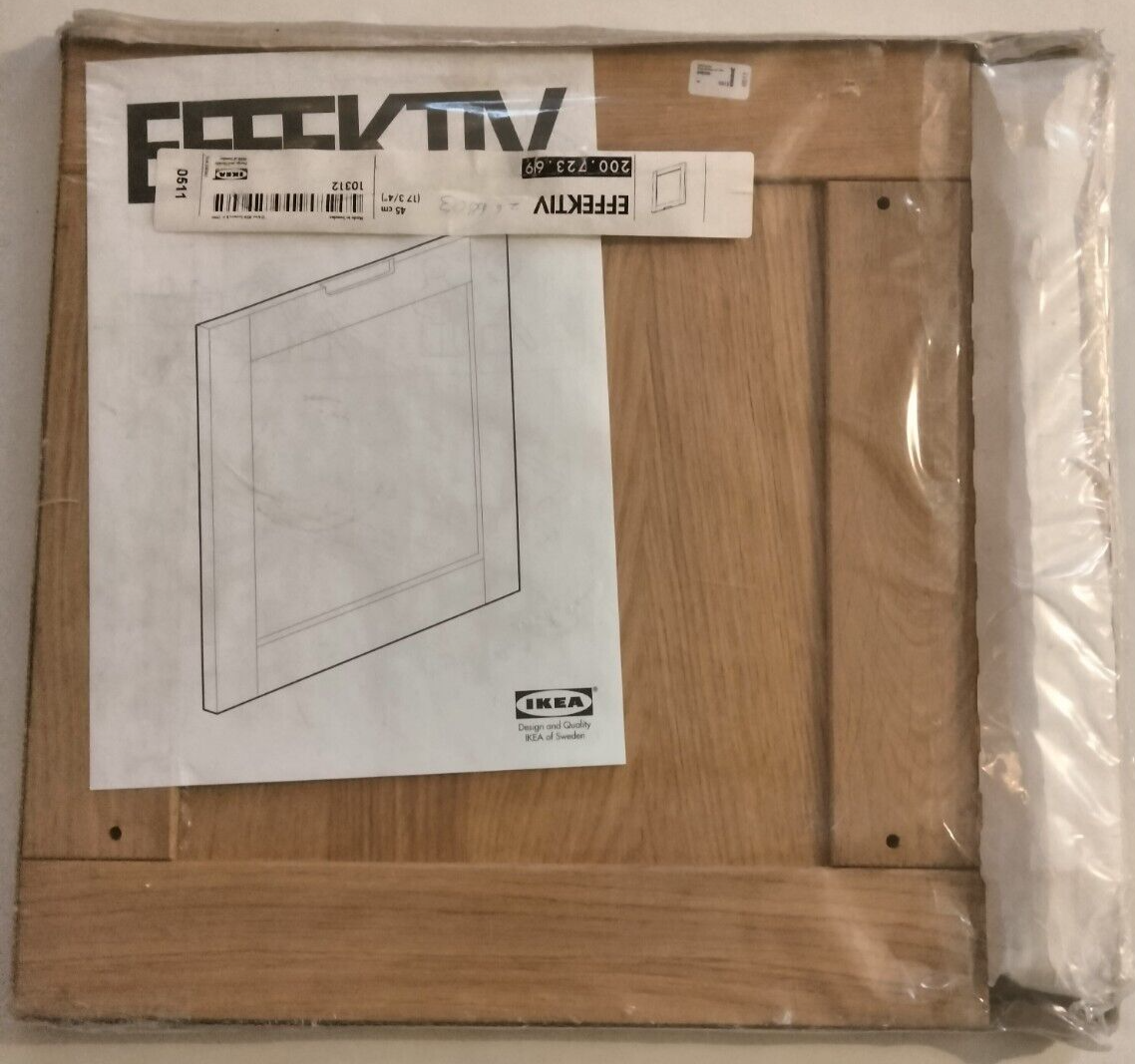 IKEA Effektiv Oak Door New In Package 14¾ x 15½ With Hardware