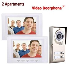 7inch 2 Monitor Video Door Phone Intercom System IR 1000TVL 92 Camera Doorbell