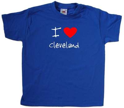 I Love Heart Cleveland Kinder T-Shirt