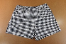 Columbia PFG Mens Size XXL 8" Inseam Navy White Check Mesh Lined Water Shorts