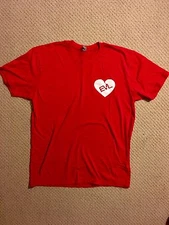 Evlution Nutrition EVL Men's Large L Red Heart Shirt Athletic Valentines