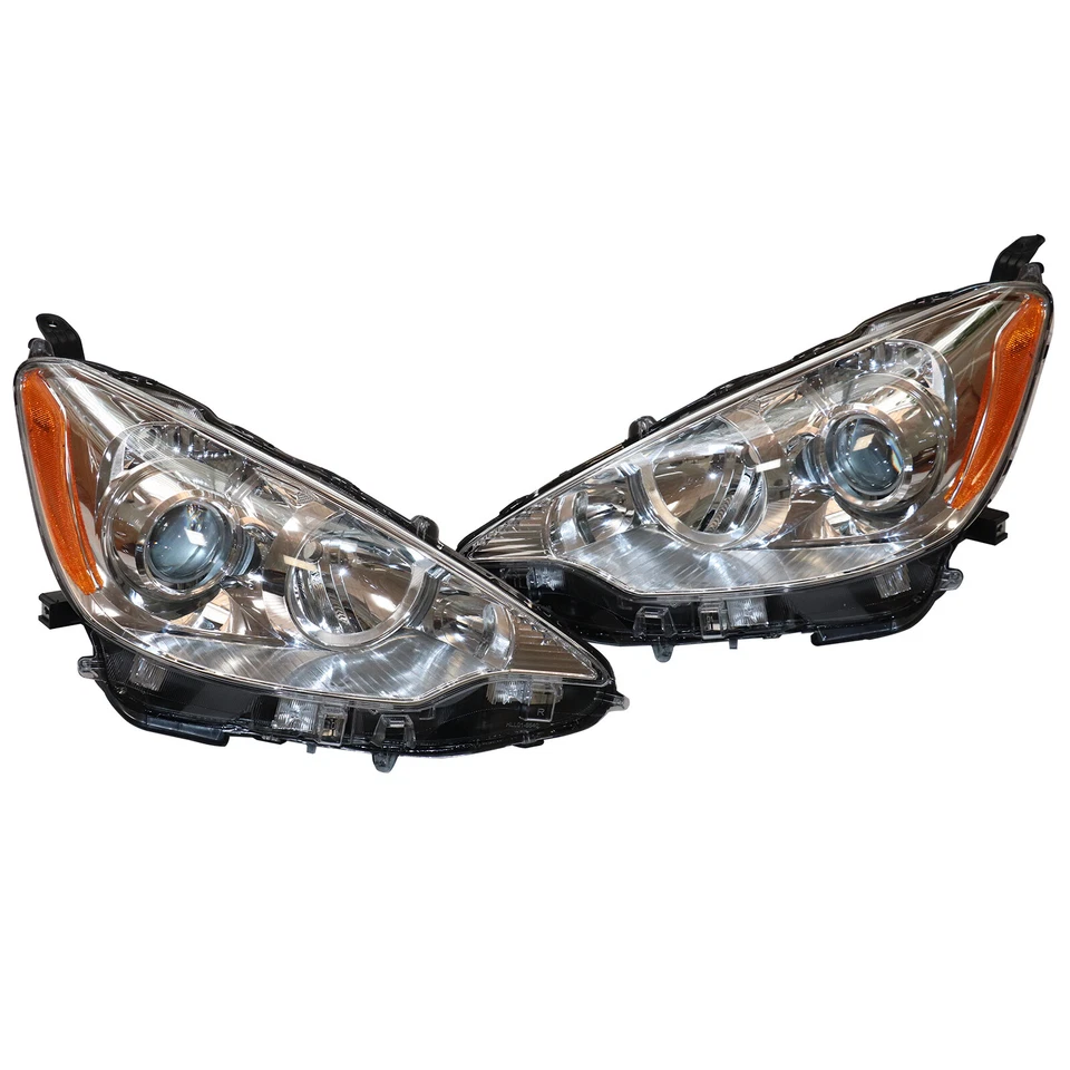 For Toyota Prius C 2012 2013 2014 Right +Left Headlight Halogen Headlamp USA Foto 2 de 4