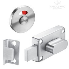 Cubicle Door Lock Pack with Brushed Stainless Steel Finish