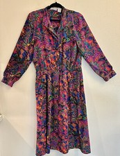 VTG 80s Liz Claiborne Sz 12 Floral Paisley Dress Secretary