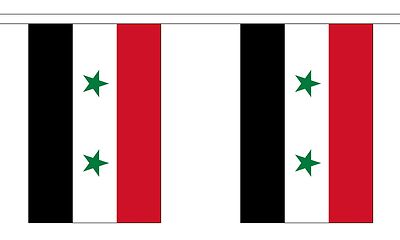 SYRIEN 3 METER WIMPELKETTE 10 FAHNEN Flagge 3M SYRIAN