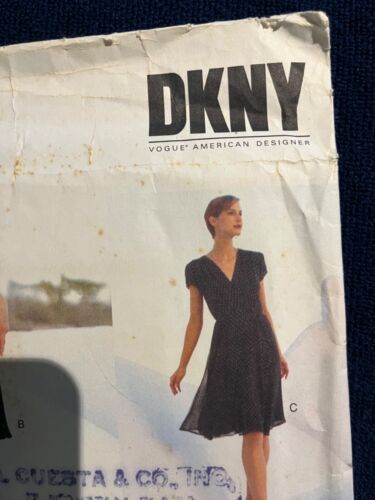 Vogue 1573 DKNY Pattern 3 Dresses & Slip, Sheer + Layered Sz 14-16-18 UNCUT RARE - Picture 2 of 8