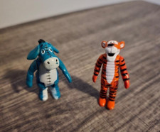 Lot of 2- Vintage Disney TIGGER  EEYORE 2" mini posable
