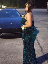 green prom dress size medium