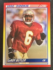 1990 Score LeRoy Butler Football Rookie Card (RC) #619 Seminoles CB VG O/C. rookie card picture