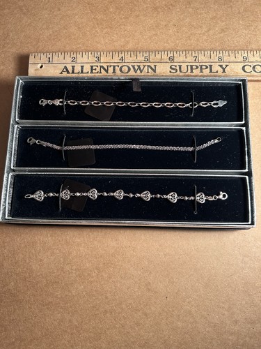 3 Sterling Silver Bracelets - 925 Italy In Gift Boxes | eBay
