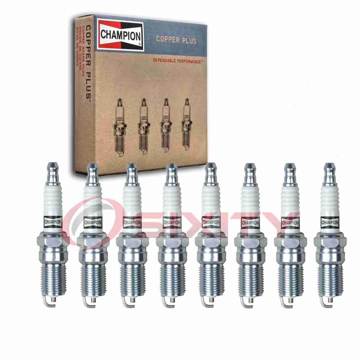 8 pc Champion Copper Plus Spark Plugs for 1996-1999 Chevrolet K1500 5.0L ev