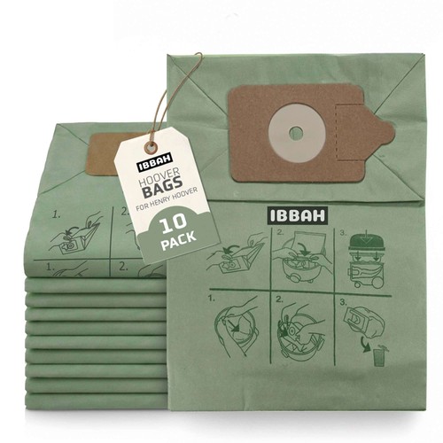 IBBAH Henry Hoover Bags 10 Pack, Premium Vacuum Bags for Henry, Hetty,