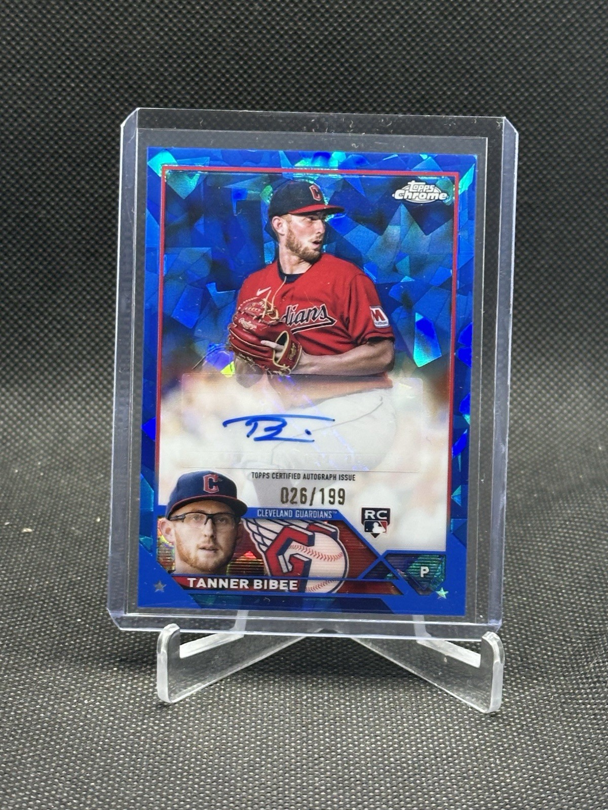 2023 Topps Chrome Update Sapphire #USA-TB Tanner Bibee Sapphire Rookie Auto /199