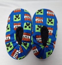 Kids Blue Minecraft Anti-Slip Slipper Socks F...