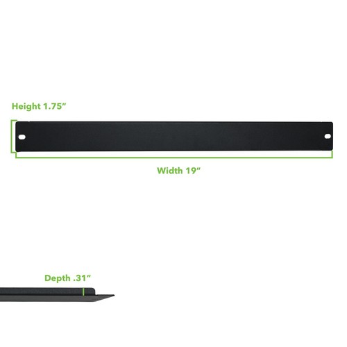 NavePoint Blanking Panel, Non-vented, 19 in Wide, Steel, Filler Panel, 2-pack - Picture 2 of 3